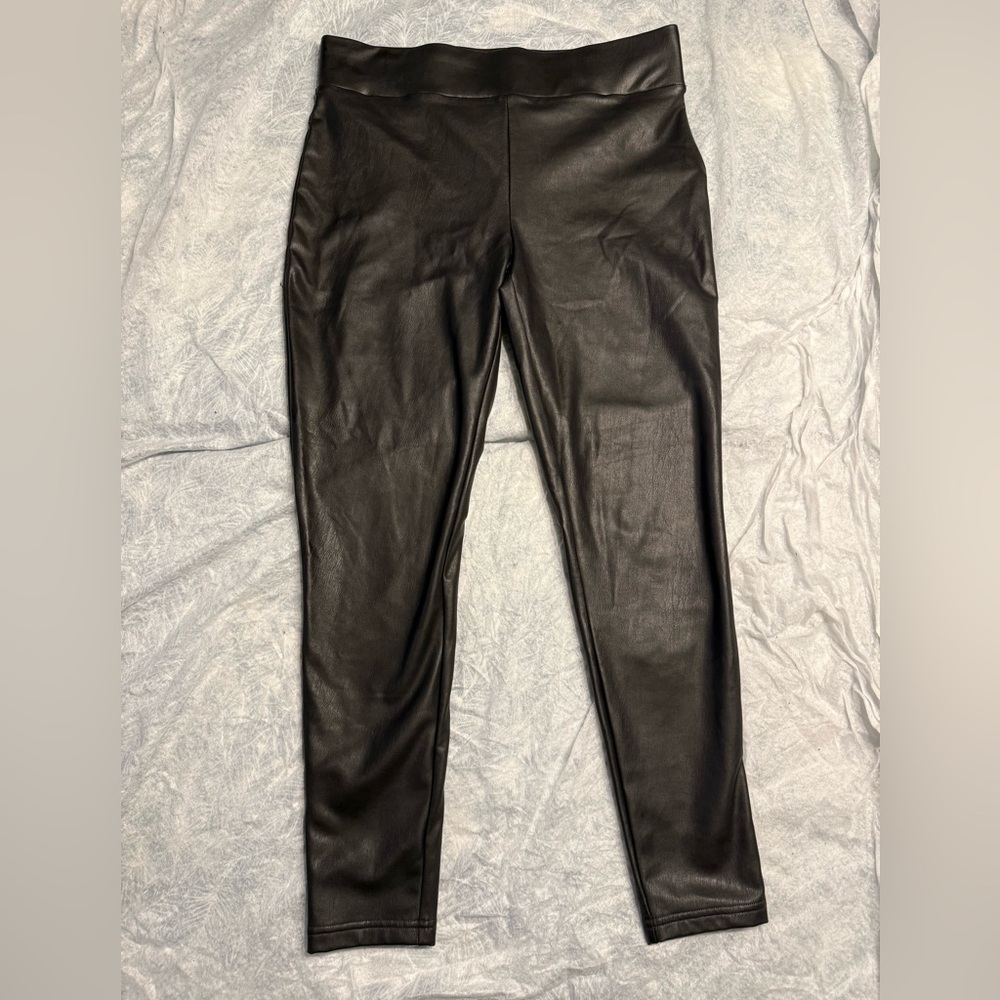 LOFT Black Faux Leather Leggings